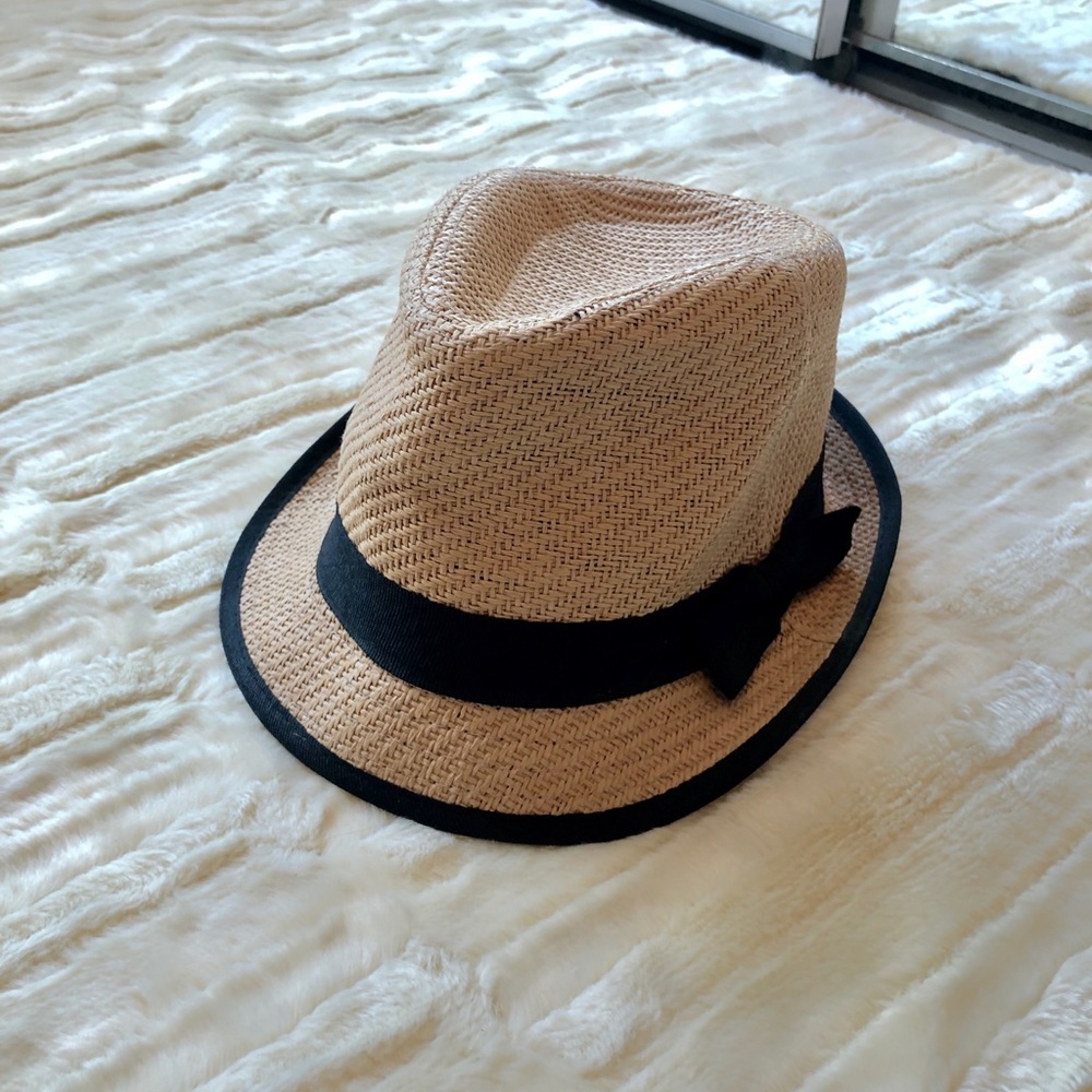Urban Outfitters Straw Hat with Black Bow
